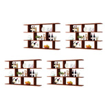 White Rectangular Wood Large Wall Mounted Wine Rack Image - 16