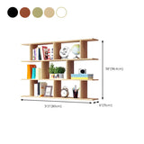 White Rectangular Wood Large Wall Mounted Wine Rack #size