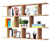 White Rectangular Wood Large Wall Mounted Wine Rack Image - 9