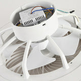 White Round Bladeless Modern Ceiling Fan with LED Light Image - 11