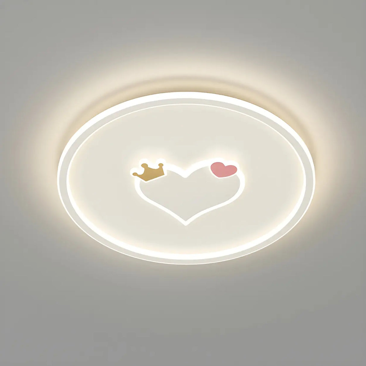 White Round Cloud Sun Pattern Dimmable Flush Mount Lamp Image - 9