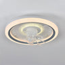 White Round LED 7 Blades Remote Ceiling Fan with Light Image - 6