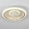 White Round LED 7 Blades Remote Ceiling Fan with Light Image - 8