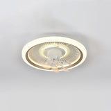 White Round LED 7 Blades Remote Ceiling Fan with Light Image - 9