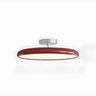 White Round Semi-Flush Mount Ceiling Light Bedroom Image - 11