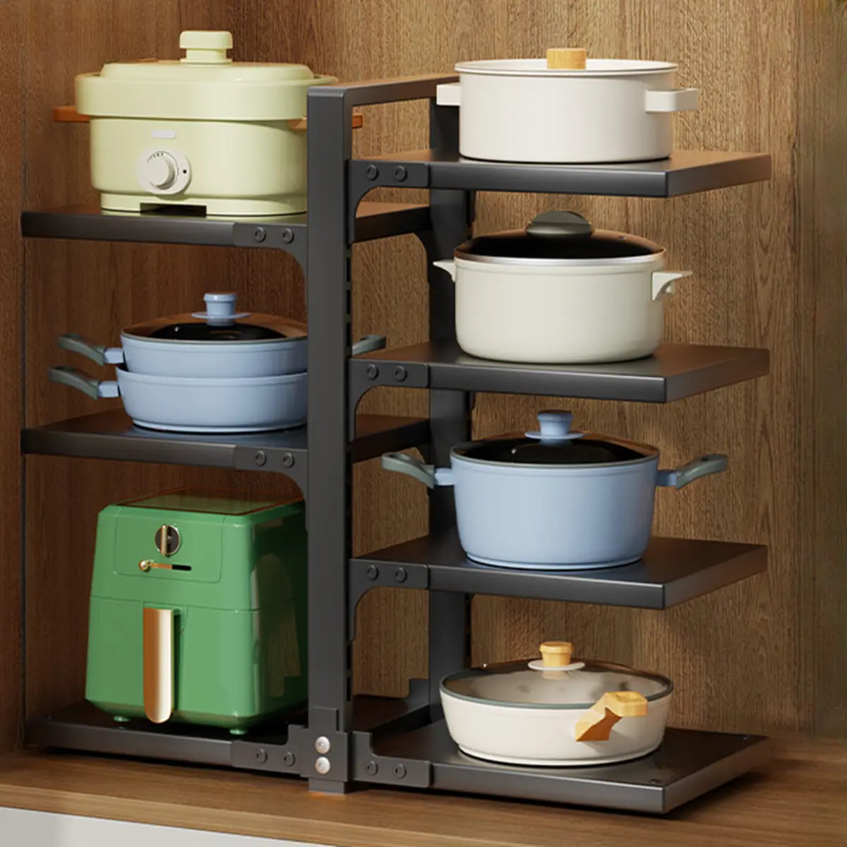 White Rust Resistant Metal Storage Baker's Rack Image - 3