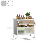 White Rust Resistant Steel Baker's Rack with Cabinet #size