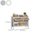 White Rust Resistant Steel Baker's Rack with Cabinet Image - 26