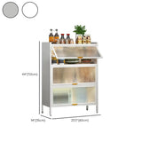 White Rust Resistant Steel Baker's Rack with Cabinet Image - 27