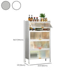 White Rust Resistant Steel Baker's Rack with Cabinet Image - 30