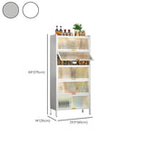 White Rust Resistant Steel Baker's Rack with Cabinet Image - 33