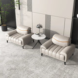 White Scratch Resistant Sponge Sofa Set with Arms Image - 5