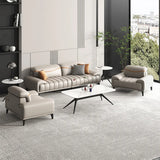 White Scratch Resistant Sponge Sofa Set with Arms Image - 9