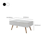 White Scratch Resistant Stone Lift Top Coffee Table #size