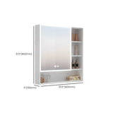 White Shelves LED Rectangle Aluminum Medicine Cabinet Image - 10