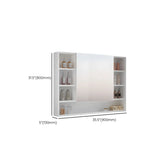 White Shelves LED Rectangle Aluminum Medicine Cabinet Image - 15