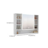 White Shelves LED Rectangle Aluminum Medicine Cabinet Image - 22