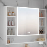 White Shelves LED Rectangle Aluminum Medicine Cabinet Image - 7