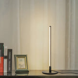 White Simple Metal Linear Candle Cordless Table Lamp Image - 15