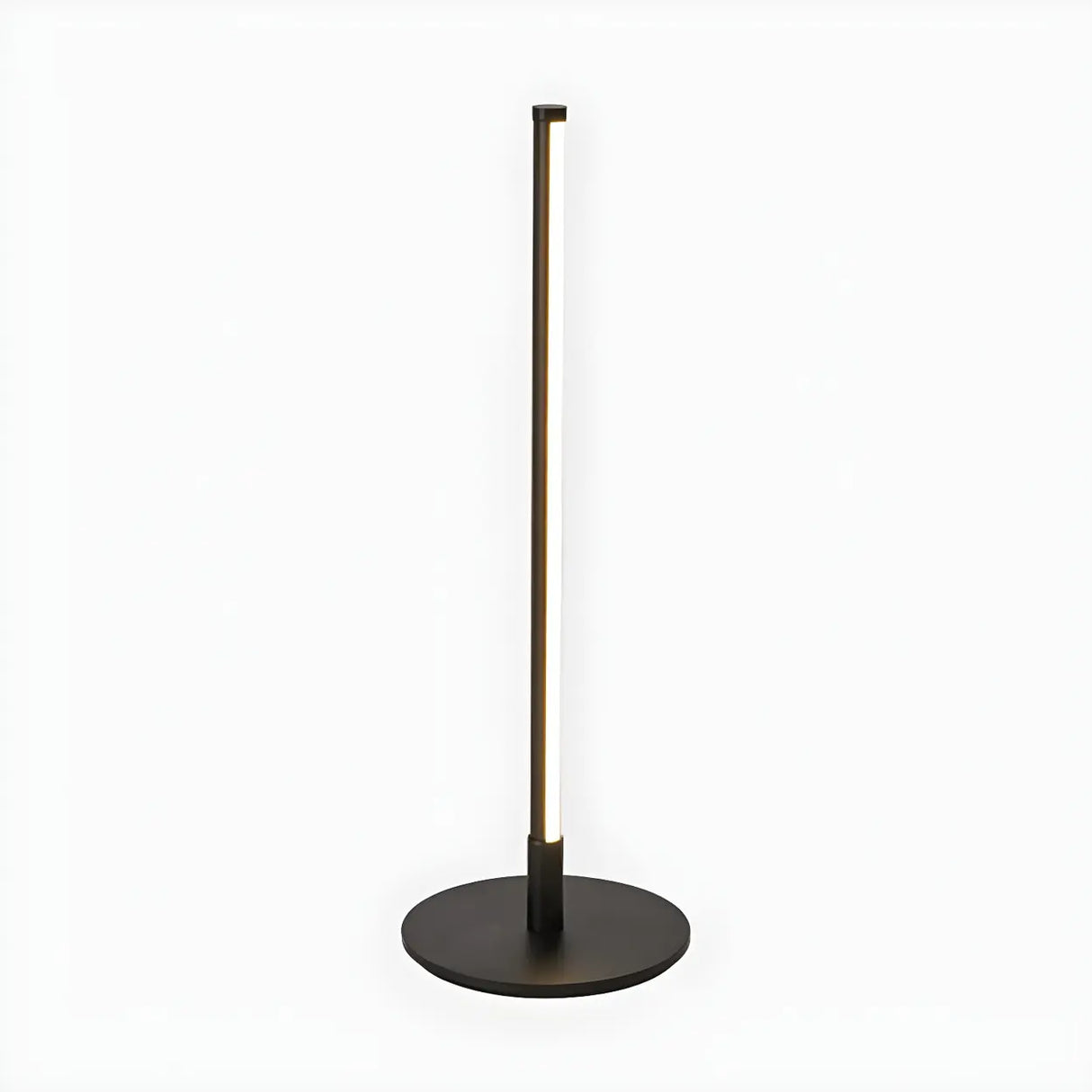 White Simple Metal Linear Candle Cordless Table Lamp Image - 9