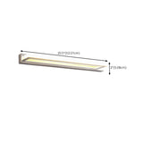 White Simple Rectangular LED Bathroom Vanity Light Image - 10