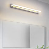 White Simple Rectangular LED Bathroom Vanity Light Image - 3