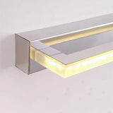 White Simple Rectangular LED Bathroom Vanity Light Image - 8