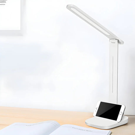 White Sleek Modern Foldable LED Reading Desk Lamp Image - 2