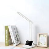 White Sleek Modern Foldable LED Reading Desk Lamp Image - 5