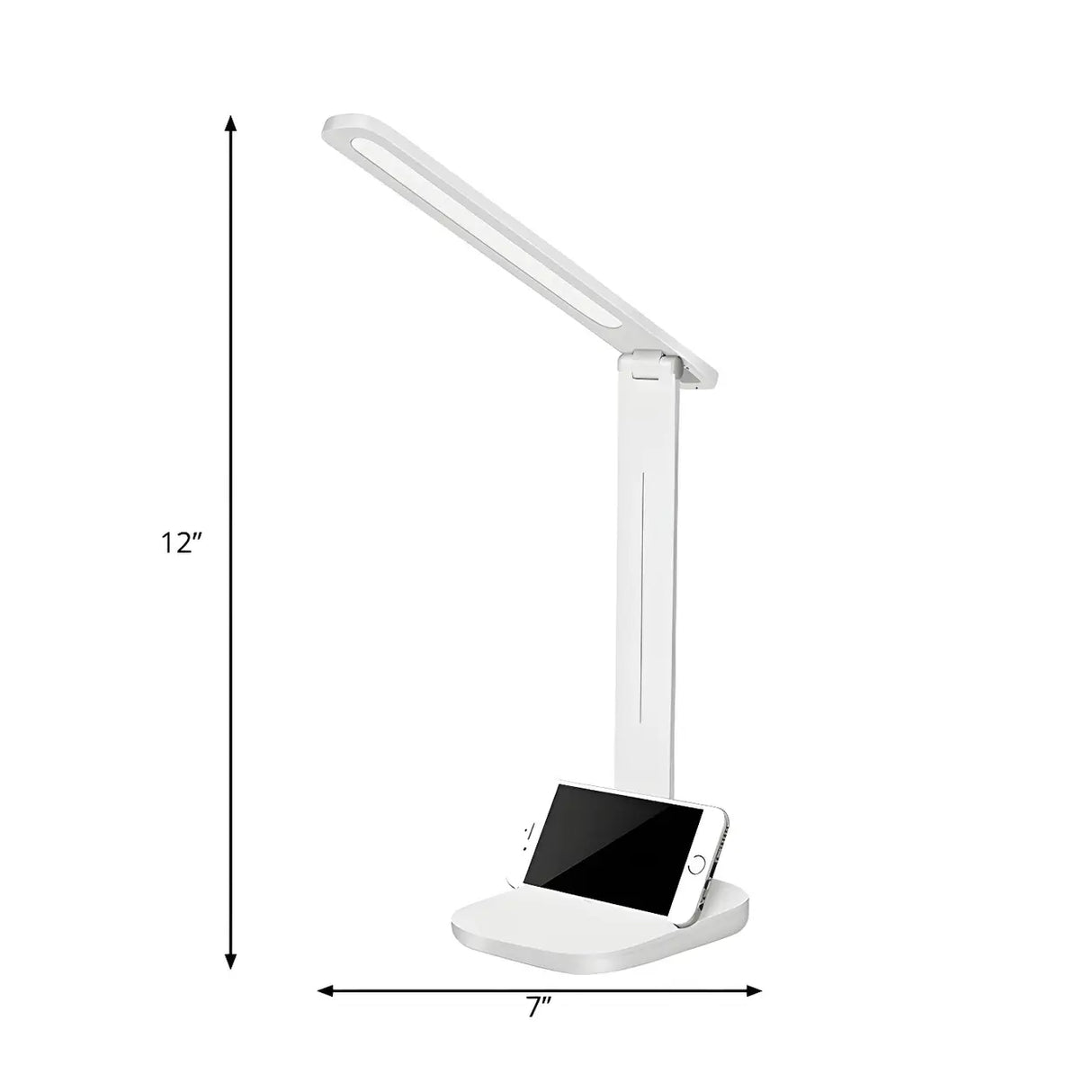 White Sleek Modern Foldable LED Reading Desk Lamp 