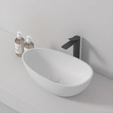 White Specialty Engineered Stone Center Bowl Sinks Image - 2