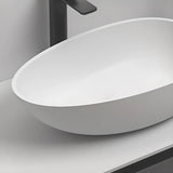 White Specialty Engineered Stone Center Bowl Sinks Image - 7