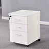 White Square Wood Lockable Sliding Short Filing Cabinet Image - 1