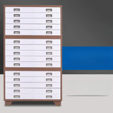 White Stackable Lateral Steel Storage Filing Cabinet Image - 13