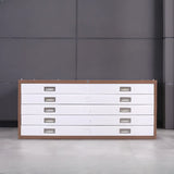 White Stackable Lateral Steel Storage Filing Cabinet Image - 15