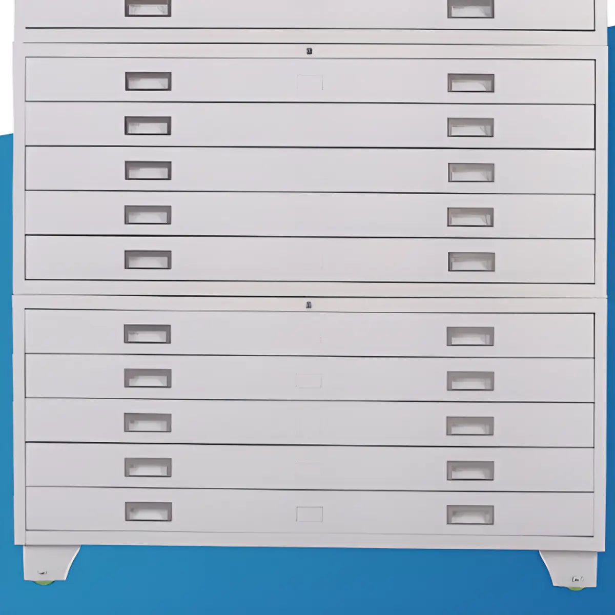 White Stackable Lateral Steel Storage Filing Cabinet Image - 16