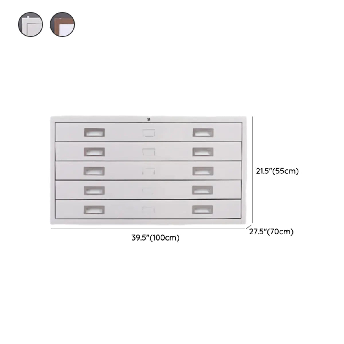 White Stackable Lateral Steel Storage Filing Cabinet 