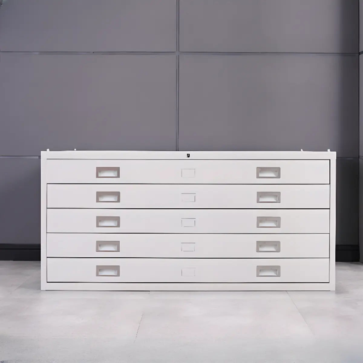 White Stackable Lateral Steel Storage Filing Cabinet Image - 3