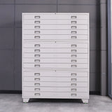 White Stackable Lateral Steel Storage Filing Cabinet Image - 4