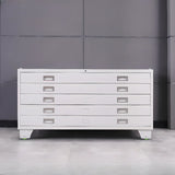 White Stackable Lateral Steel Storage Filing Cabinet Image - 5