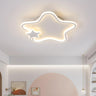 White Star Flush Mount Light Kids' Room Decor 2-Light Image - 3