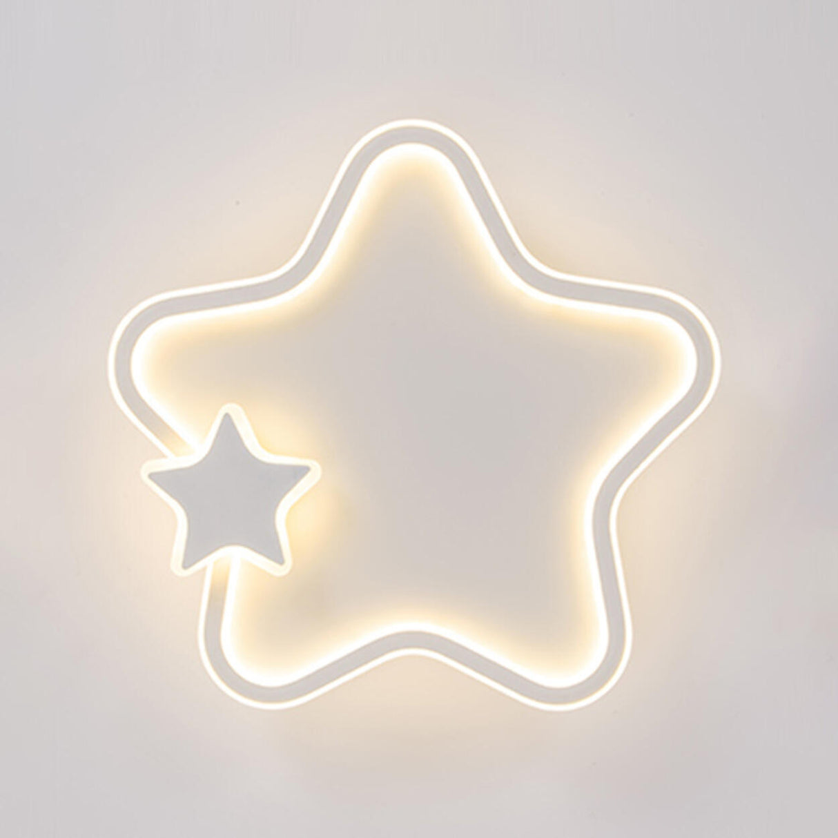 White Star Flush Mount Light Kids' Room Decor 2-Light Image - 6