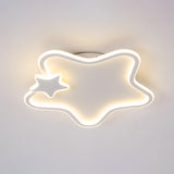 White Star Flush Mount Light Kids' Room Decor 2-Light Image - 8