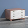 White Steel Lateral Lockable Filing Cabinet with Wheels Image - 11