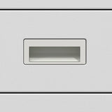 White Steel Lateral Lockable Filing Cabinet with Wheels Image - 17