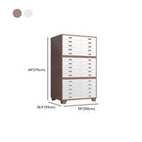 White Steel Lateral Lockable Filing Cabinet with Wheels Image - 20