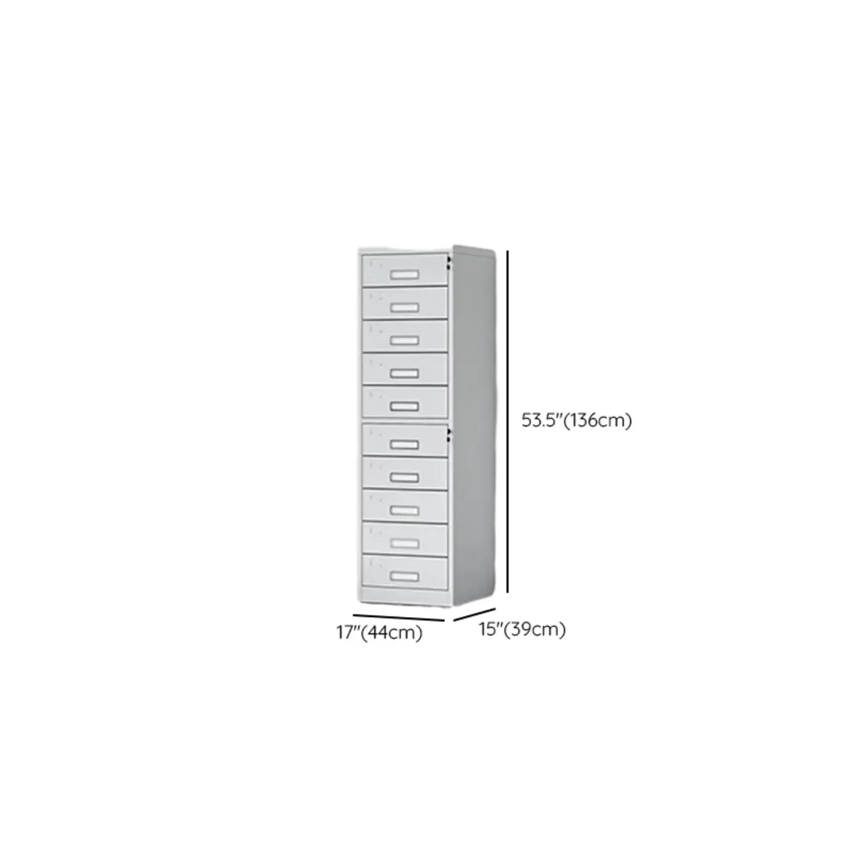 White Steel Lockable Office Storage Cabinet with Drawers Image - 20