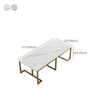 White Stone Gold Metal Base Conference Desk 10-Person #size