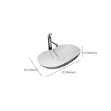 White Stone Specialty Vessel Sinks with Center Trapway #size