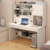 White Storage Large Office Furniture Set Desk with Hutch Image - 2